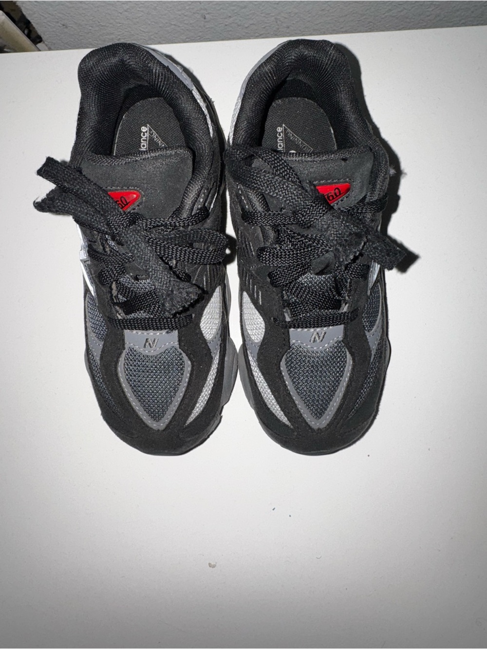 New Balance Kids Black & Gray Sneakers